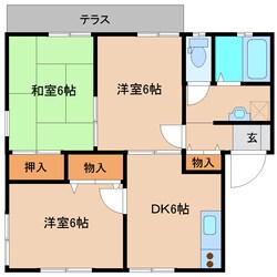 五位堂駅 徒歩12分 1階の物件間取画像